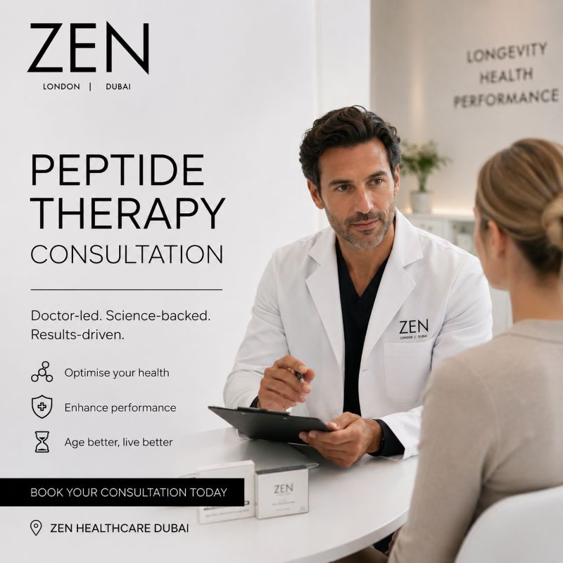 Doctor-led peptide therapy consultation at ZEN Healthcare Dubai